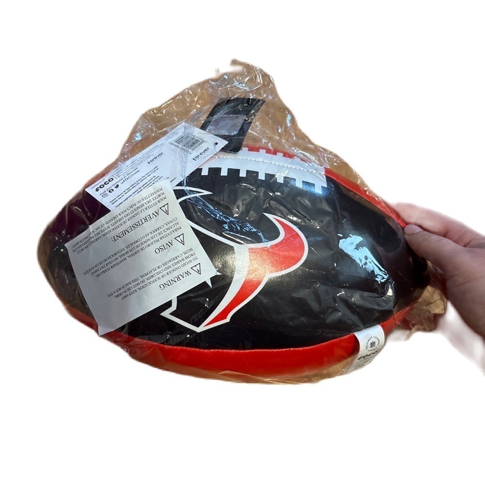 Houston Texans Softee Football Easy Toss Throw Plush 8” NFL Football Blue Red